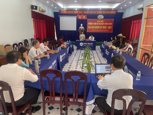 Đại hội Chi bộ Trung tâm Thí nghiệm - Thực hành nhiệm kỳ 2025-2027