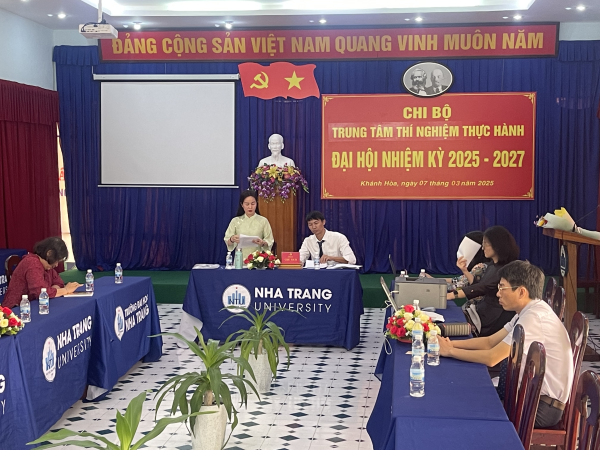 Đại hội Chi bộ Trung tâm Thí nghiệm - Thực hành nhiệm kỳ 2025-2027
